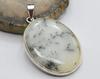 925 Sterling Silver Necklace Handmade Natural Dendrite Opal Gemstone Pendant