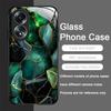 Gorgeous Emerald Pattern Tempered Glass Phone Case for OPPO Realme 14 13 12 11 10 Pro Plus 9i GT Neo 3 2 X7 Pro Protective Cover