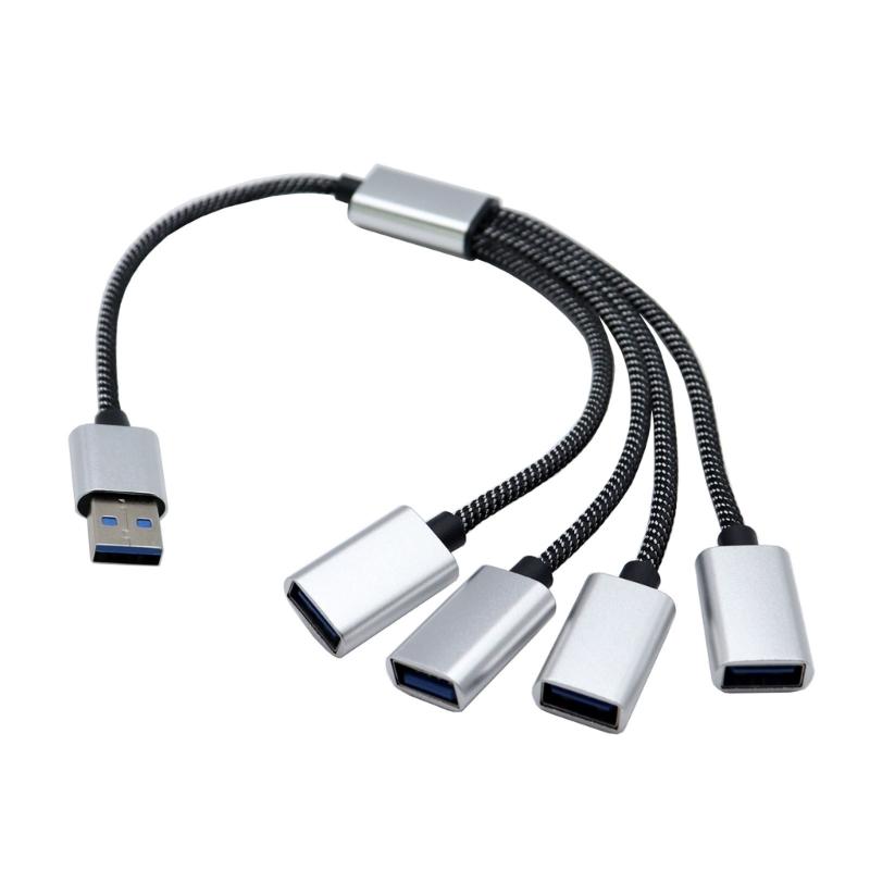 4 in 1 USB2.0 Splitter Cable USB Power Splitter Cable USB2.0 Male to 4 USB Female Splitter Cable Charging Data Transfer 1