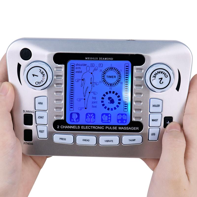 Durable And Safe Tens Massager Ems Muscle Stimulator Acupuncture Electrical Pads Pulse Low Frequency Physiotherapy Slimming Machine Health Care