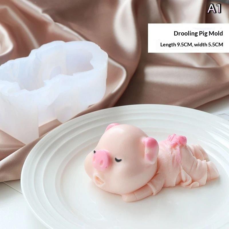 

New Sale Milk Jelly Silicone Cake Mold 3D Pudding Lion Dance Pig Silicone Mould Home Baking Dessert Decoration Accessories