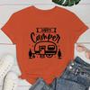 (Premium T-shirt)Fashion New Happy Camper T-Shirt And Women Cartoon T-Shirt Harajuku Streetwear T-Shirt Casual Tops Tees