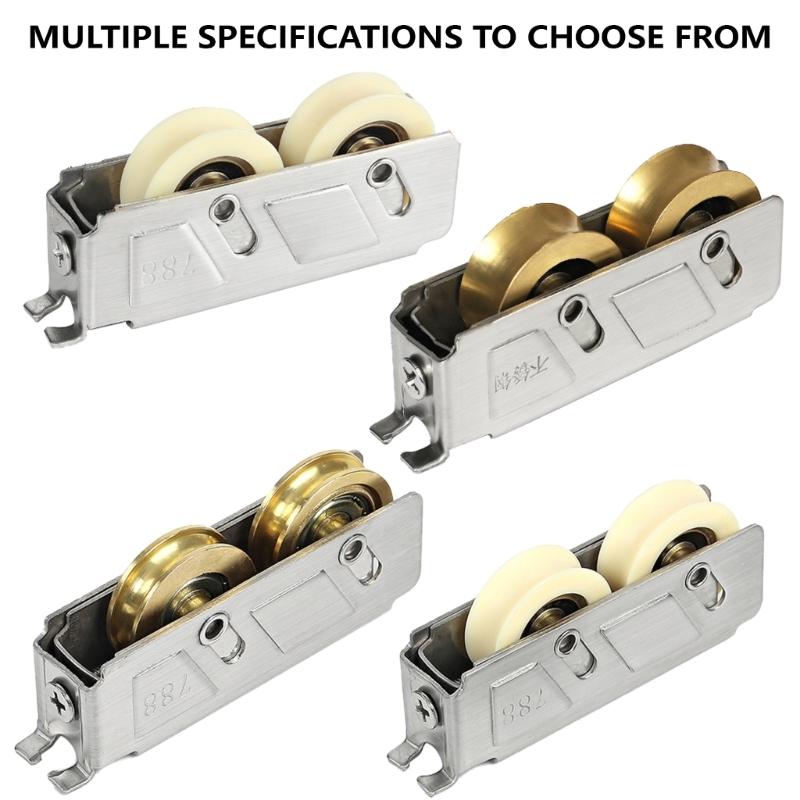 Guide per finestre in acciaio/nylon, rulli, pulegge per finestre scorrevoli, rulli per finestre scorrevoli, rullo a doppia ruota per finestre in alluminio