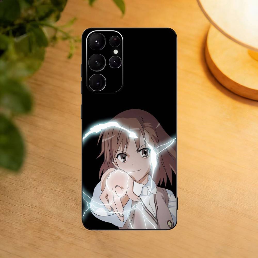 

Anime Misaka Lovely Angel Mikoto phone Case For Samsung S25,24,21,22,23,30,Ultra,20,Plus,Fe,Lite,Note Soft Black Cover Samsung S23plus5G