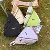 Bolso Ligero para el Pecho Bolso de Hombro de Color Contrastante Bolso Cruzado para Deportes al Aire Libre Montar