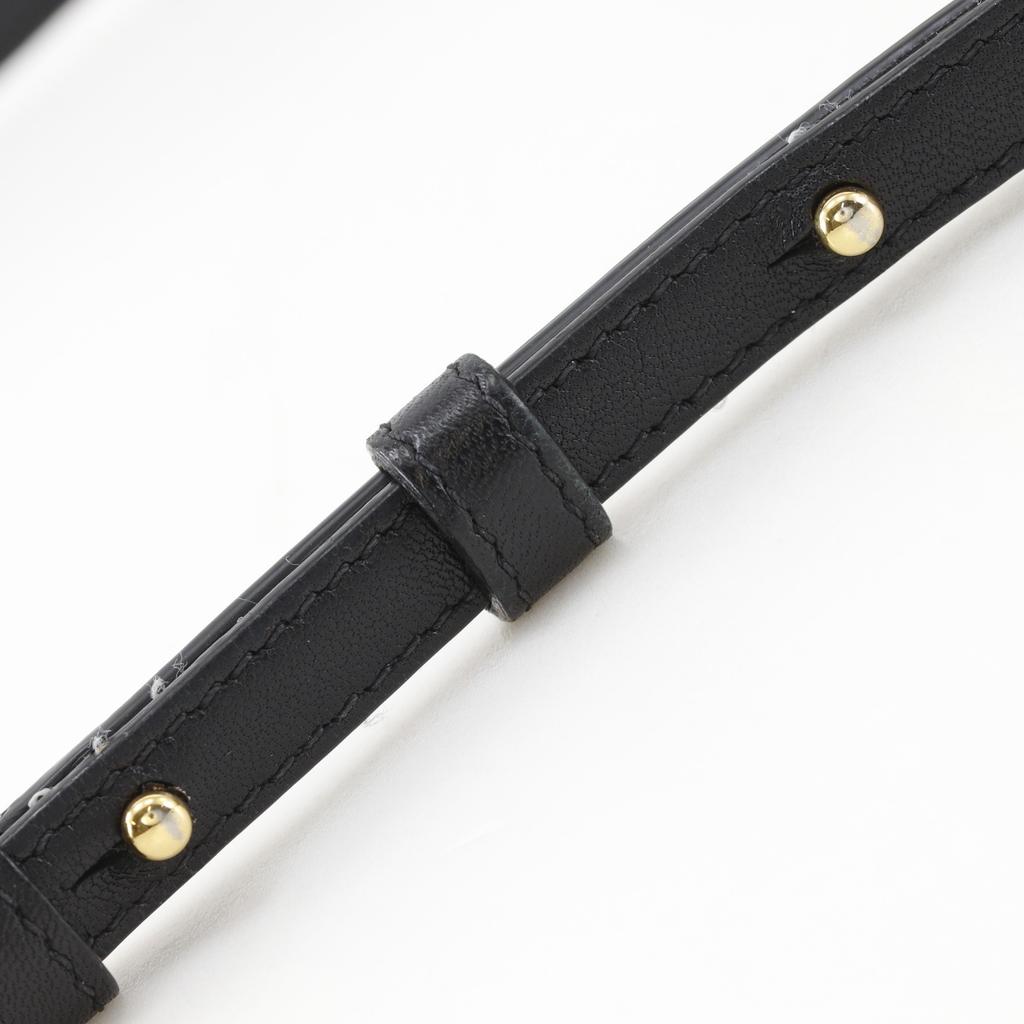 CELINE trio Shoulder Bag black leather Women Used