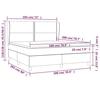 3128461 vidaXL Lit à sommier tapissier avec matelas Gris clair 180x200cm Tissu