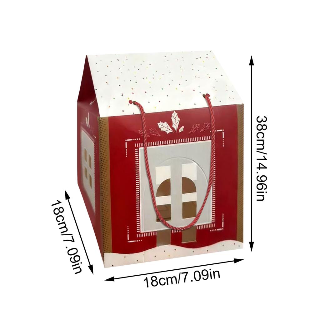 House Shaped Gift Boxes Christmas Treat Boxes Candy House Christmas Favor Gifts Box Bags Wrapping Container For Xmas Party