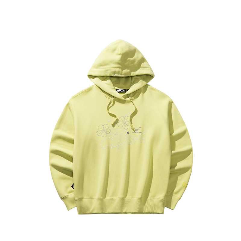 Anta Lifestyle Solid Color Hooded Loose Pullover Sweatshirt Women tops 162618709-4