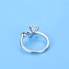 Lindon Klassischer Zirkonring aus Kupferlegierung, Damenschmuck, Hochzeitsversprechen, Partygeschenk
