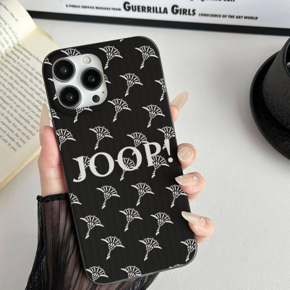 High End Fashion Brand J-Joops Logo For IPhone 16 15 11 12 13 14 17 Pro Max PLUS Pro Soft Corrugated Silicone Back Phone Case