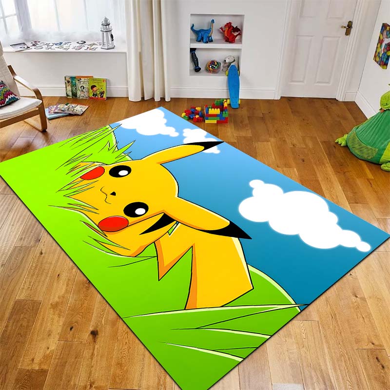 1PC Japan Pokémon Pikachu Printing Carpet for Living Room Bedroom Kid's Room Home Decor Sofa Play Mat Area Rug Non-slip Mat