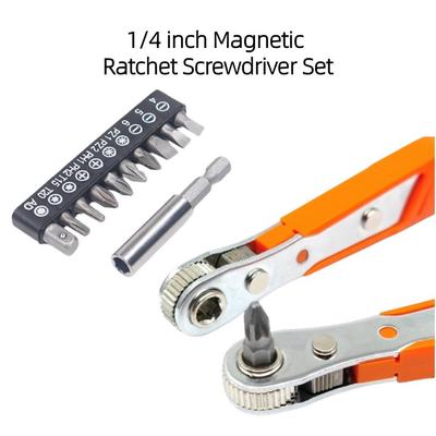 Σετ Λαβών Καστάνιας 1/4 ιντσών για Στενούς Χώρους Μπροστινό και Πίσω Κλειδί Αγκώνα Δεξιάς Γωνίας Κάμψης Σταυροκατσάβιδο Ατσάλι Κόκκινο