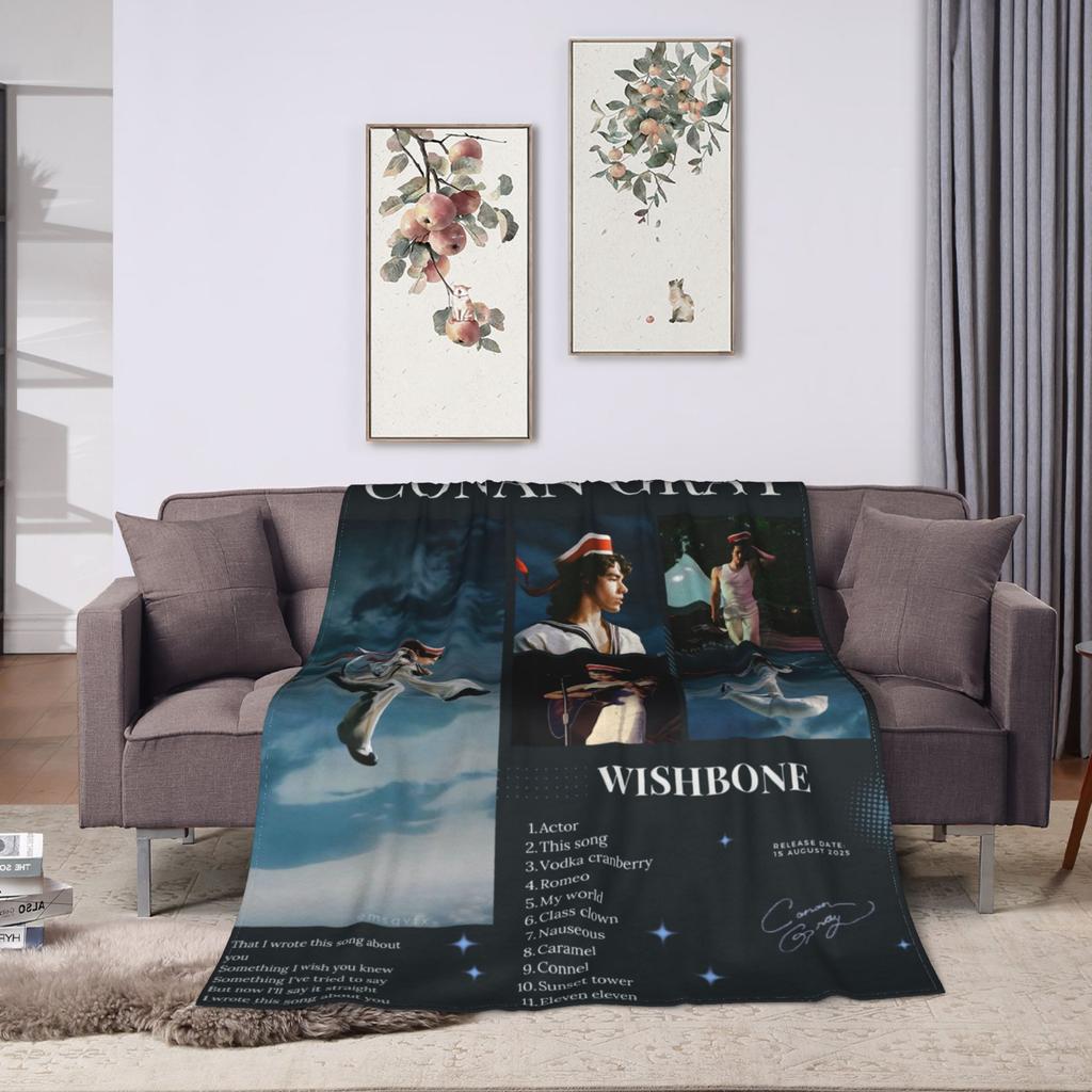 Conan Gray Blanket Soft Warm Novelty Plush Throw Blanket For Living Room Camping Flannel Bedspread Bed Cover