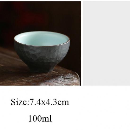 Black Pottery Ceramic Tea Cup Kung Fu Tea Set Small Tea Bowl