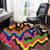 1pc Colorful Abstract Chair Carpet for Office - Durable, Ideal for Chair Mats, Stylish & Functional Decorative Rug yy260130020