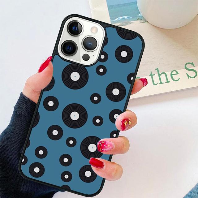 Vinyl Record Blue Label Music Classic Phone Case Cover For iPhone 17 Air 15 16 Pro Max 14 13 12 11 Pro Max Plus