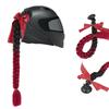 With Bowknot Helmet Braids Ponytail Hair with Suction Cup Motorcycle Helmet Braids Wig  Woman
