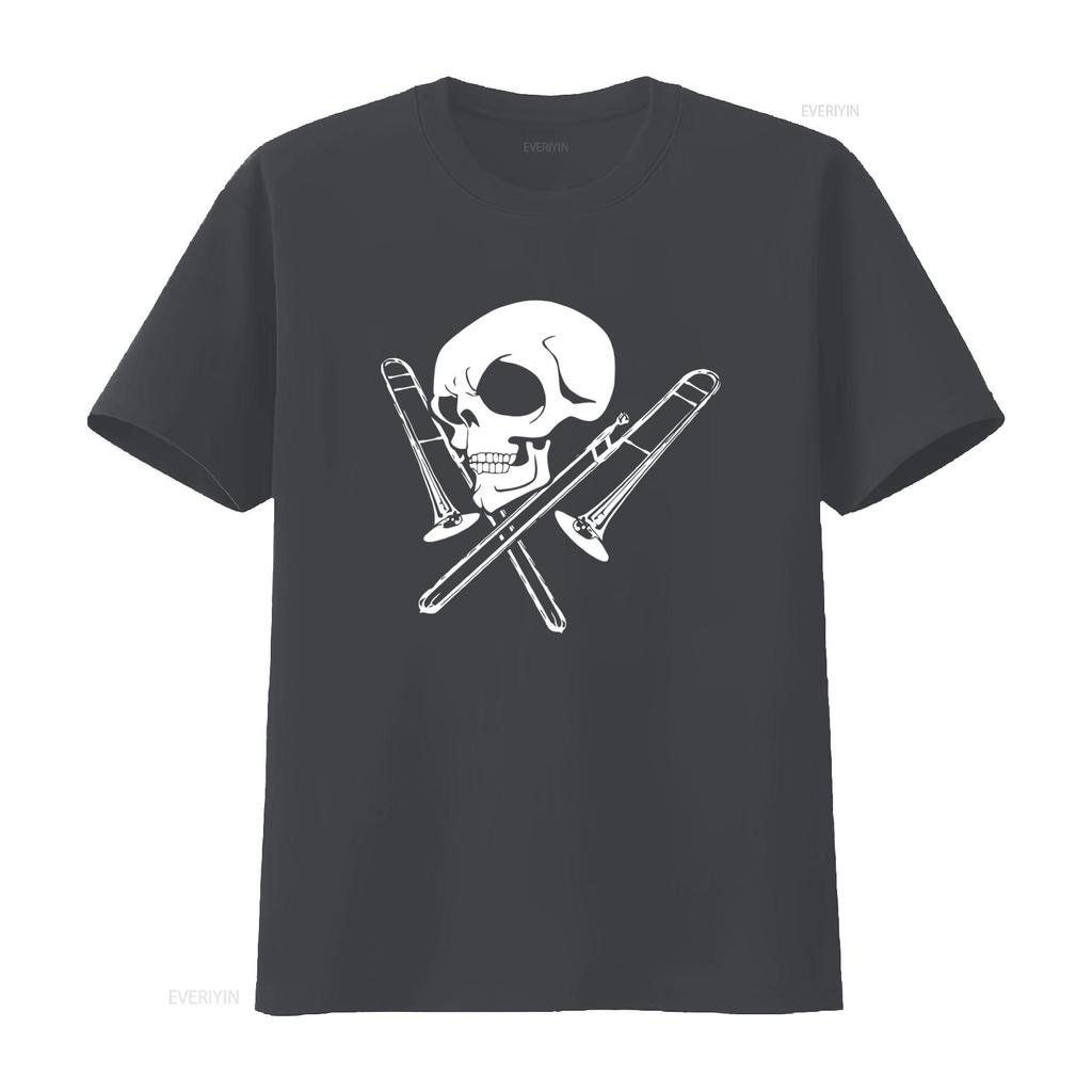 Skull And Trombone Print T Shirt for Vintage Washed Streetwear Top For Everyday Wear Stylish Breathable Versatile Unisex