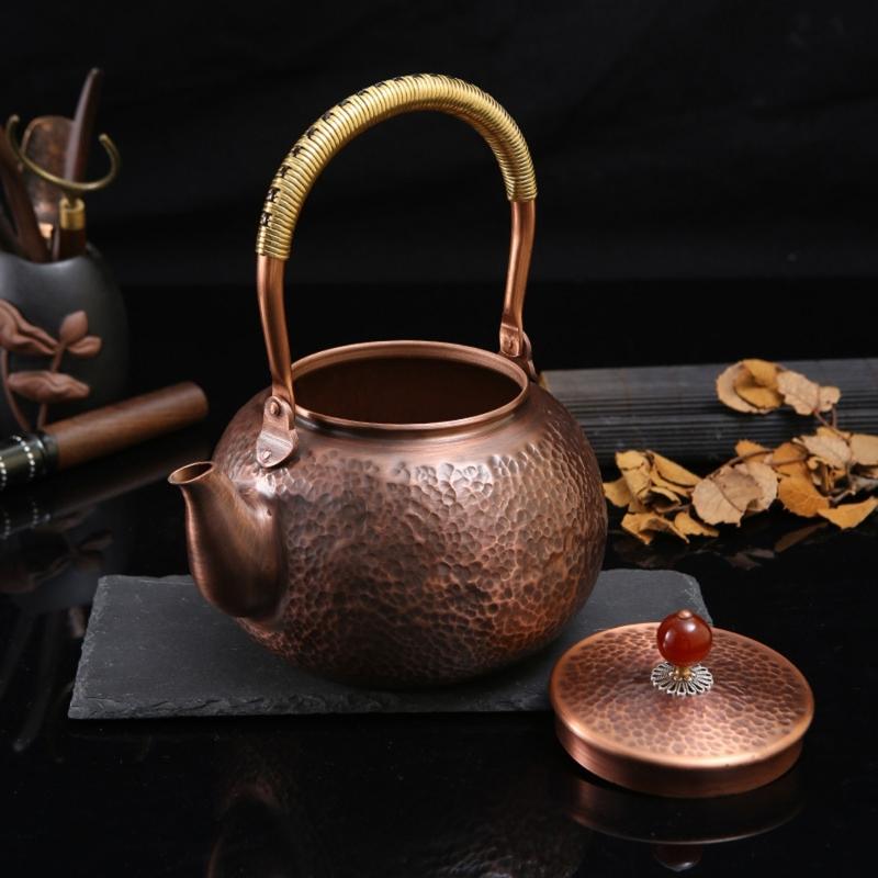 1500ML Hammered Kettle Large Capacity Rapid Heating For Office Brewing And Home Use