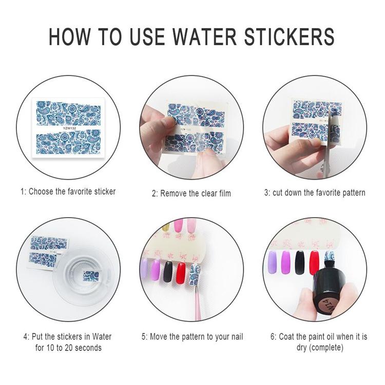 1 arkusz naklejka do paznokci kolorowe kwiaty ludowe kalkomanie wodne transfer suwaki zdobienie paznokci dekoracje porady naklejki Manicure okłady narzędzia