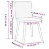 VidaXL Dining Chairs Set of 4 Light Grey Fabric, Chair, Living Room Chair, Accent Chair, Kitchen Chair, Seat of 3315297
