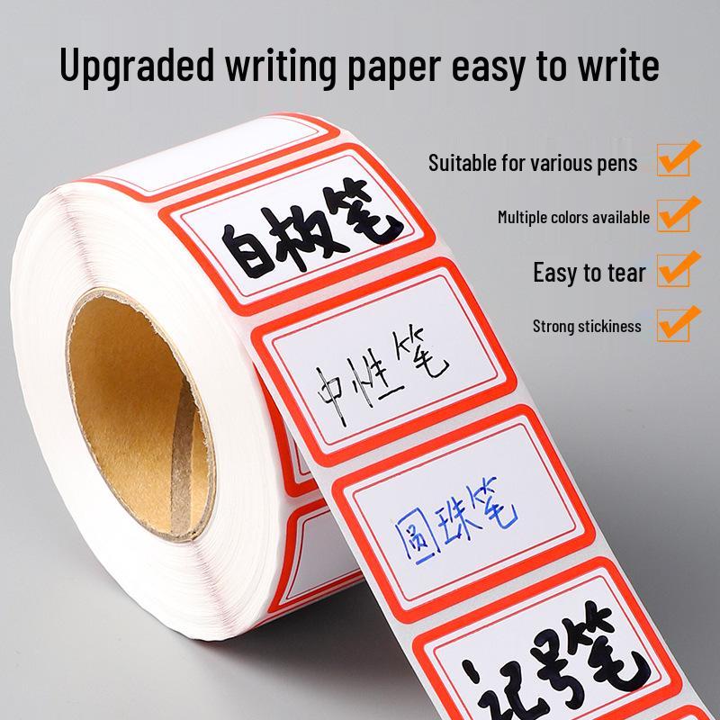 Newcomer Hand Stickers - 1000/Roll, Easy-Tear Self-Adhesive Labels for Classification & Handwriting