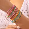 Bohemian Beaded Bracelets Set For Women Colorful Beads Stretchy Strand Chain Stacked Bracelets Summer Beach Jewelry