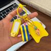 Cartoon Kawaii Surfboard Key Chains with Swimming Charms Blank Name Tags Lightweight Decor for Pencil Case Student Gift