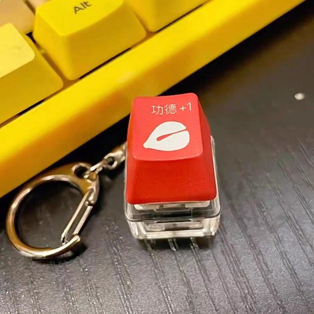 LED Button Decompression Keychain Keyboard Button Decompression Toys Office Leisure Entertainment