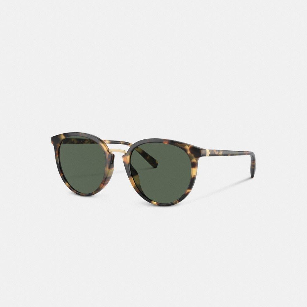 

Круглые солнцезащитные очки COACH Hangtag CR646 Tokyo Tortoise