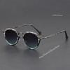 Retro Geometric Round Frame Simple Design UV Protection Men Women Sunglasses Customizable Prescription