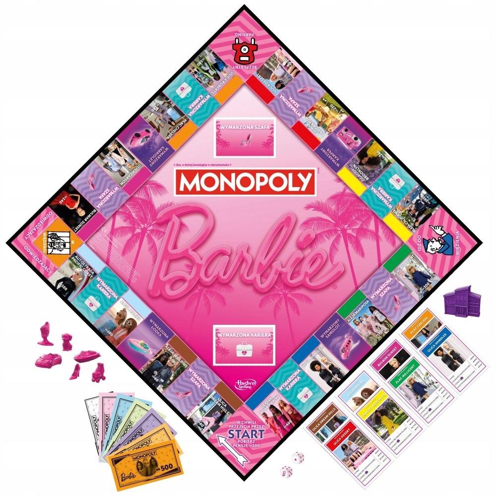 Gra planszowa hasbro monopoly monopoly barbie wersja polska g0038 hasbro