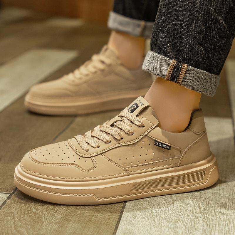 Men'S Low-Top Solid-Color Board Shoes Microfiber Leather Surface Breathable Cold Sticky Lightweight Sports Men'S Shoes