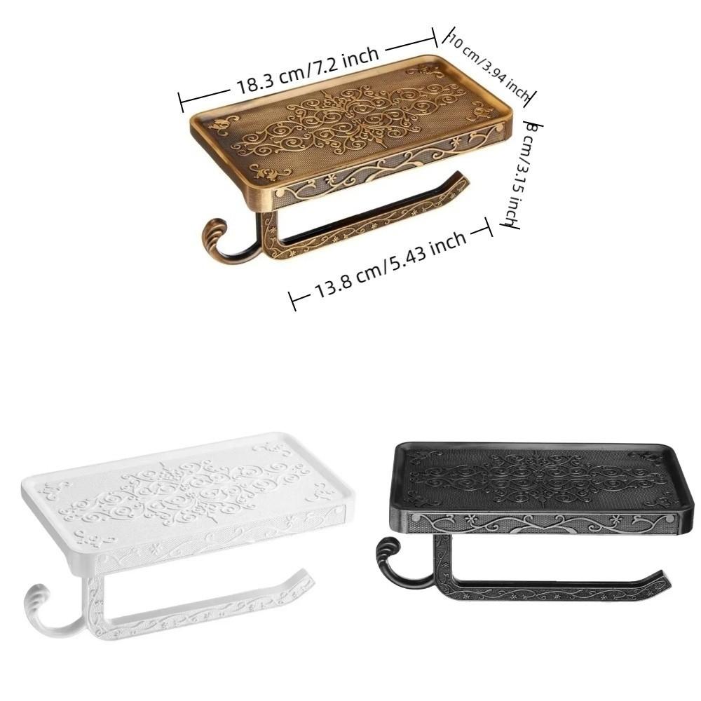 Antique Carved Tissue Roll Rack Vintage Paper Dispenser Bathroom Accessory Storage Rack  Toilet