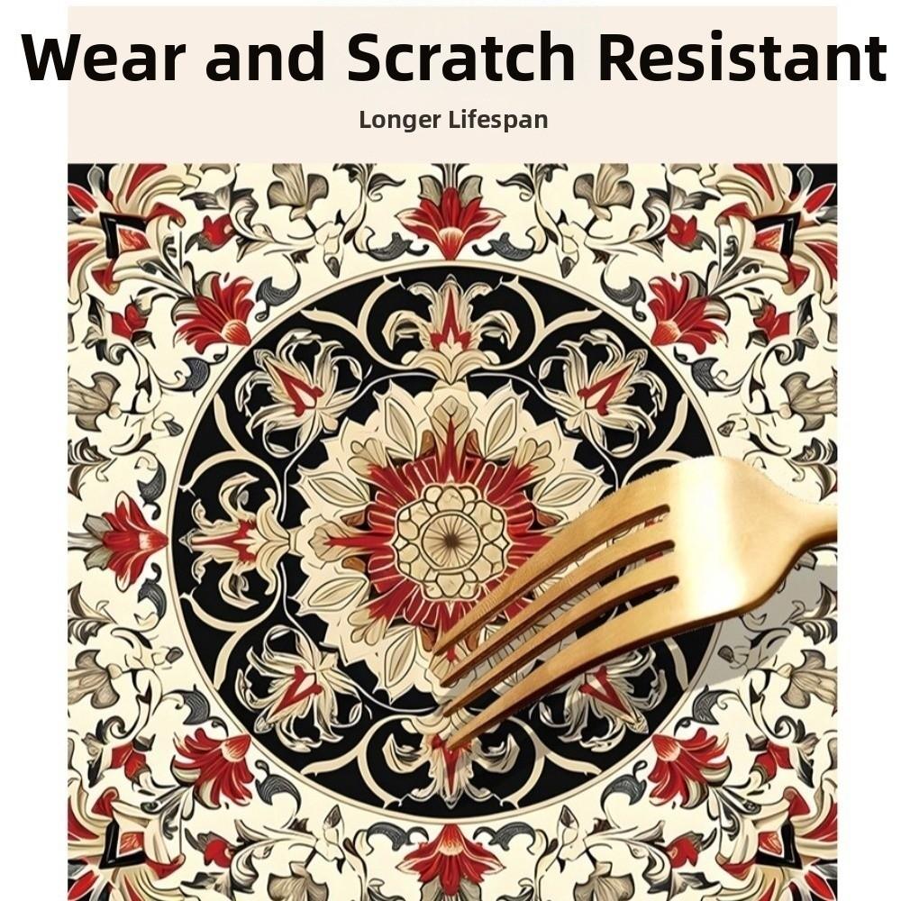 4Pcs Boho Style Pot Holders Round Heat Insulating Trivets Heat Resistant Mats Dining Table