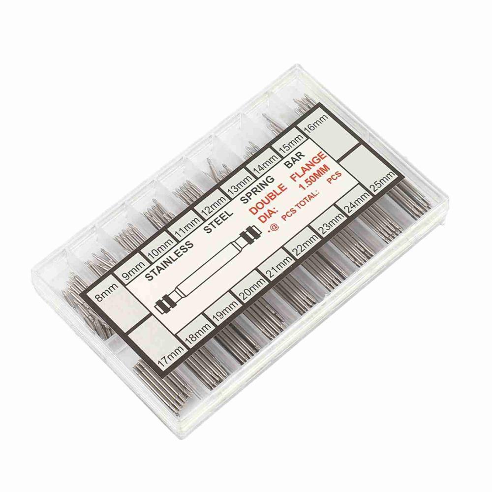 Universal Fit Stainless Steel Watch Band Spring Bars 8-25mm Size Watch Repair Tool Strap Link Pins DIY Watch Repair