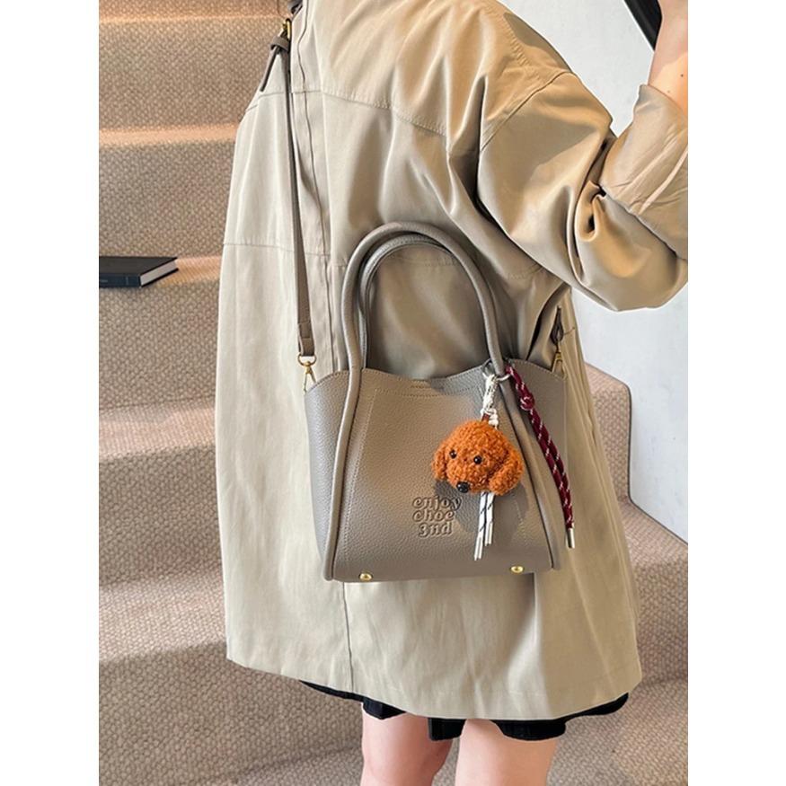 Модные женские маленькие сумки-ведра Классический дизайн с застежкой-защелкой из мягкой — фото 5