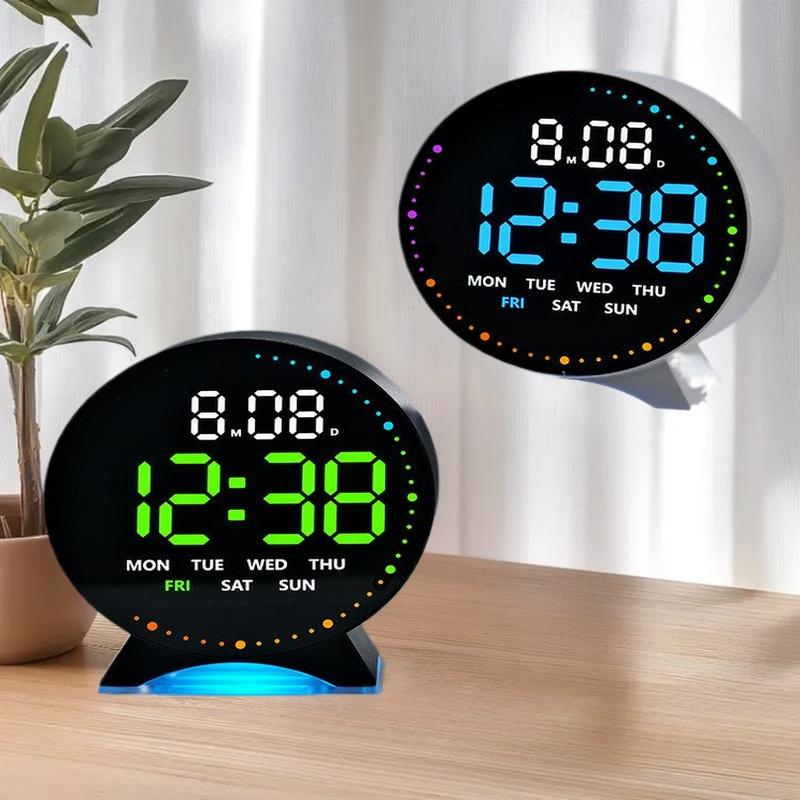 Personalizovaný elektronický LED budík s digitálním zobrazením sekund, stolní dekorace s ambientním osvětlením, USB stolní hodiny s automatickou regulací jasu