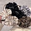 Korean Satin Pearl Pleated Banana Clip - Versatile Large Hair Claw for Elegant Hairstyles.