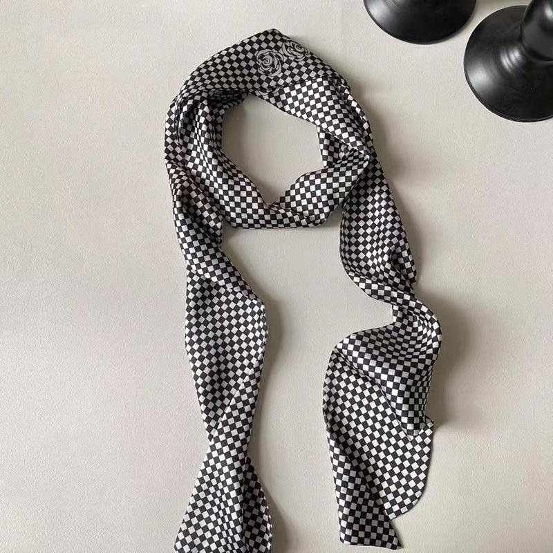 Luxary Brand Design Dot Pattern Women Scarf Polyester Silk Scarf Fashion Hair Headband Foulard Skinny Bag Scarves Neckerchief