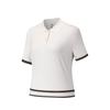 Comfortable Short Sleeve Polo Shirt Women Tops Light-Gray White 162638138-1
