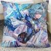 1Pc Game Anime Genshin Impact Eula Lawrence Pillow Case Square Pillow Cushion Cover Bedroom Sofa Room Decoration Casual
