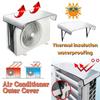1-1pc Air Conditioner Cover Outdoor Energy Saving Rainproof Covers Aluminum Foil AC Cover Waterproof Dust Sunshade Clean Tools