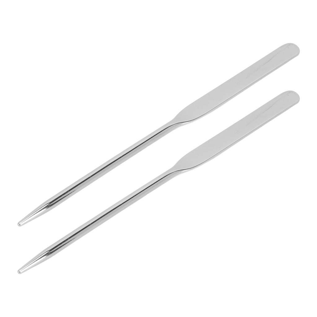 2pcs Makeup Foundation Spatula Professional Double Head Stainless Steel Cosmetic Mixing Makeup Spatula for Makeup Tool