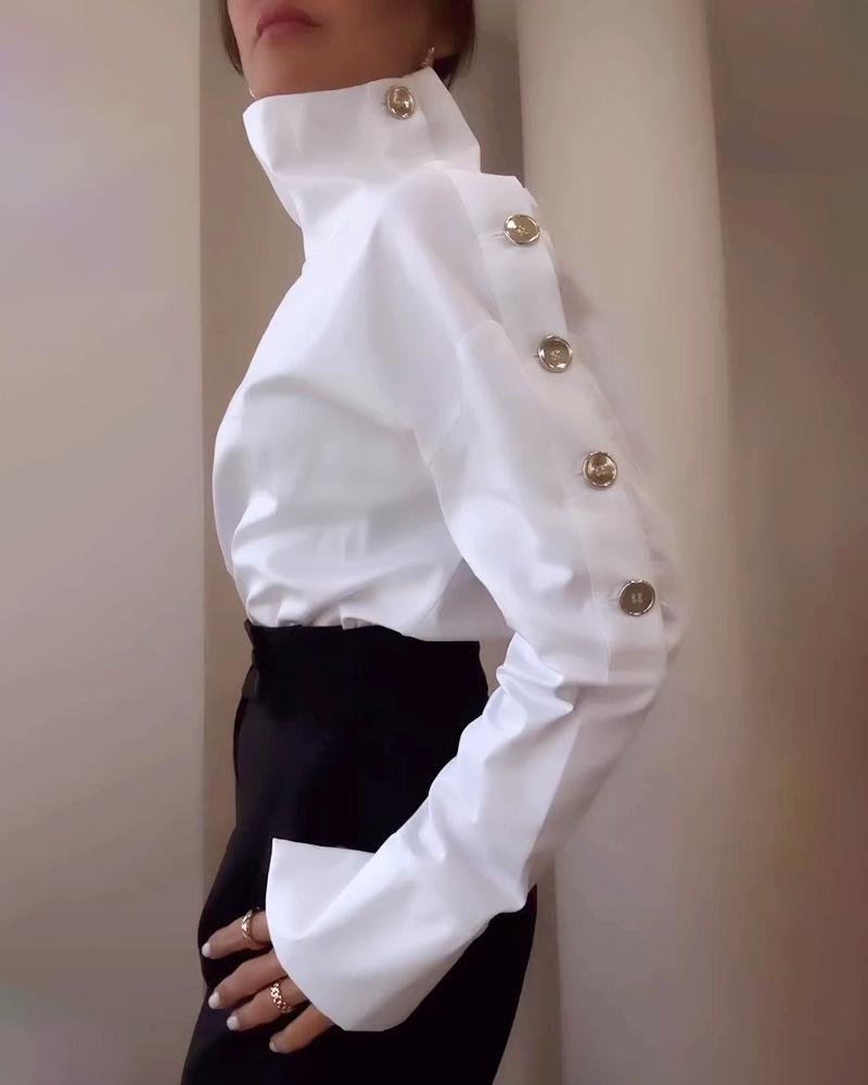 

Женский белый асимметричный топ с открытым плечом, широким вырезом и рукавами три четверти S белый