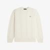 Fred Perry [sharp] Chunky Cable Knit Sweater   Ecru Afpm2438562 560