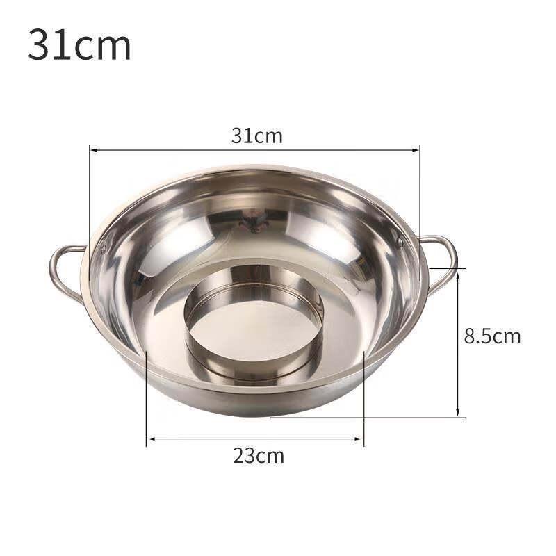 Stainless Steel Hot Pot & Soup Pot with Double Handles