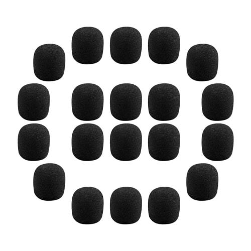 LIOOBO 40-Piece Microphone Sponge for Lavalier Microphones, Headsets, and Windscreens, Washable, Inner Diameter 5mm, 8mm, and 13mm, Set of 40 (Inner D