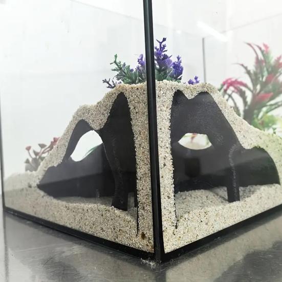 Rohová jeskyně do akvária Mangrovník Úkryt pro ryby pod štěrkem Jeskyně Dekorace do akvária Úkryt pro domácí mazlíčky pro ryby Krevety Sumce Sekavce Kuhli